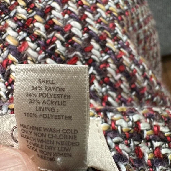 LOFT Academia Tweed Pencil Mini Skirt Multicolor Lined 6P Ivy League Office Chic - Picture 4 of 7